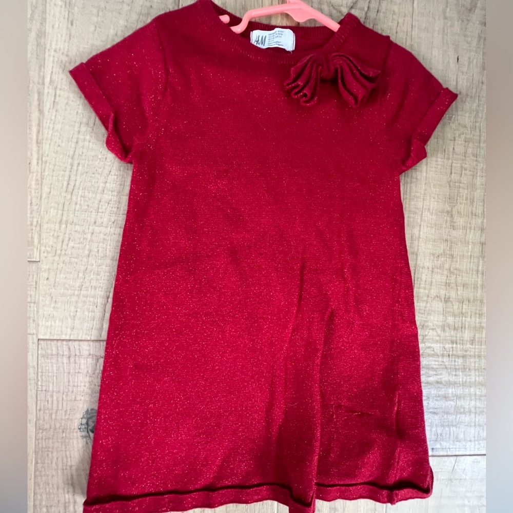 Red and slightly sparkly H&M dress